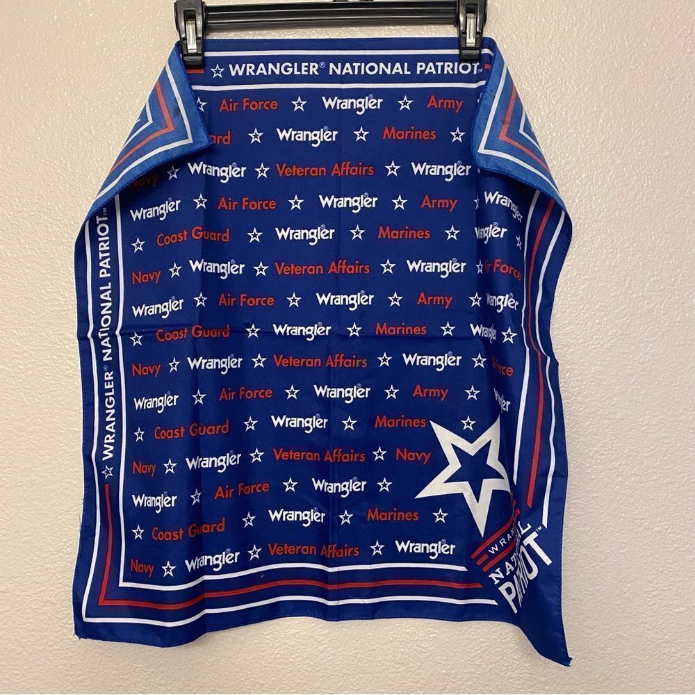 Wrangler Vintage Bandana USA patriotic American military national patriot navy